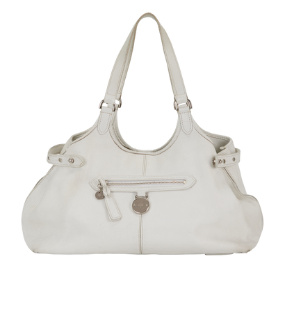 Somerset Shoulder Bag, &pound;210, Handbags, White, Leather, Front view